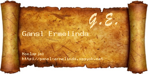 Gansl Ermelinda névjegykártya